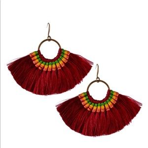 Bordo tassel earrings